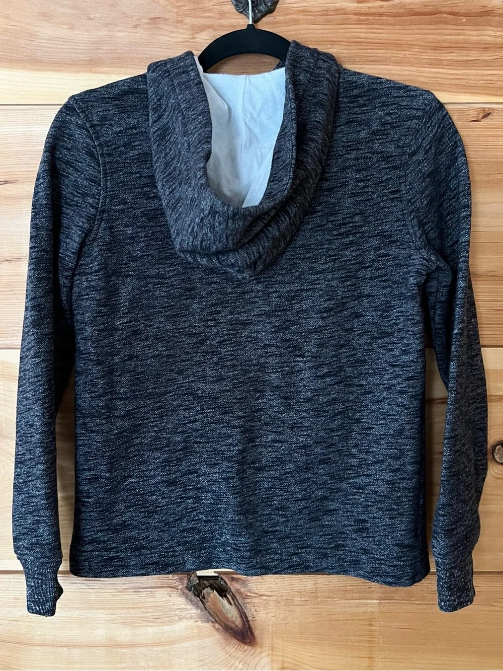 abercrombie kids charcoal heather gray pullover hoodie w/front pouch pocket soft
